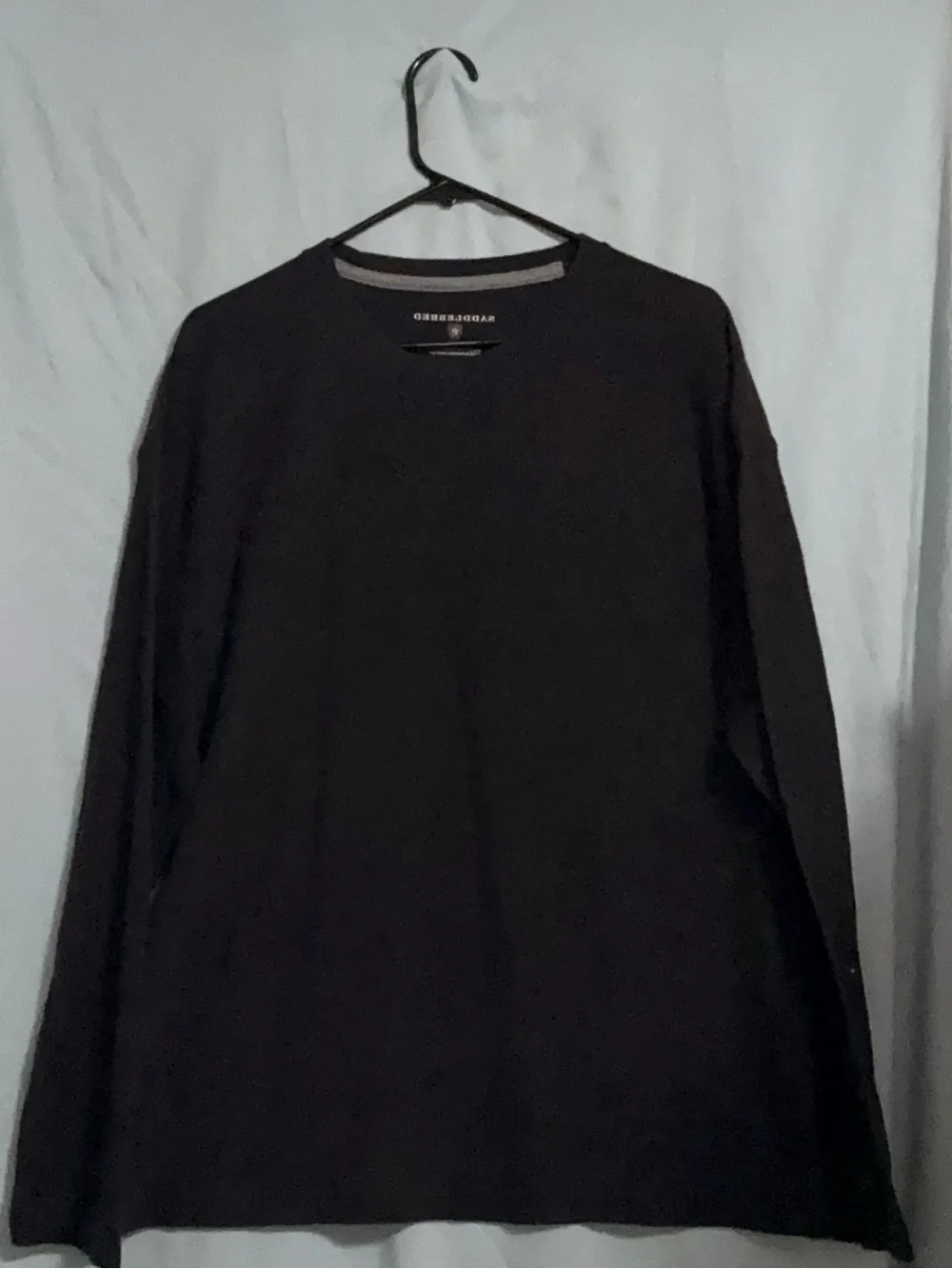 Saddlebred Men's XL Black Waffle Knit Thermal Long Sleeve Crew Neck Shirt